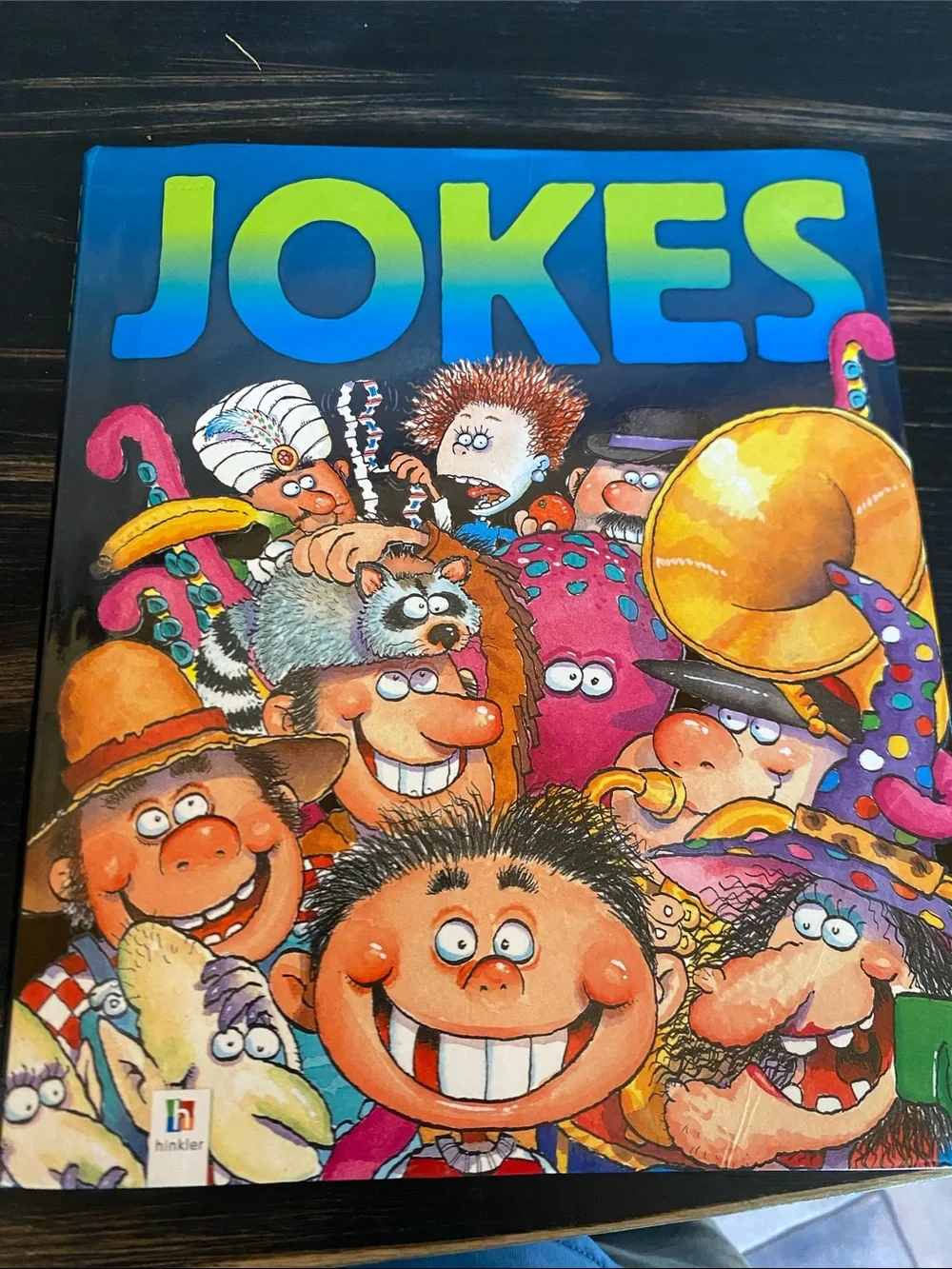 Kids Jokes Book - Bright Blue & Green Cartoon Cover